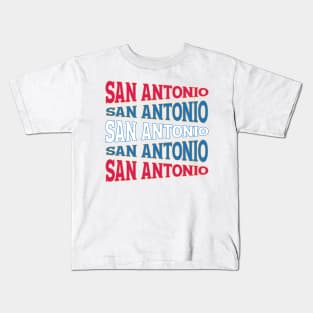 TEXT ART USA SAN ANTONIO Kids T-Shirt